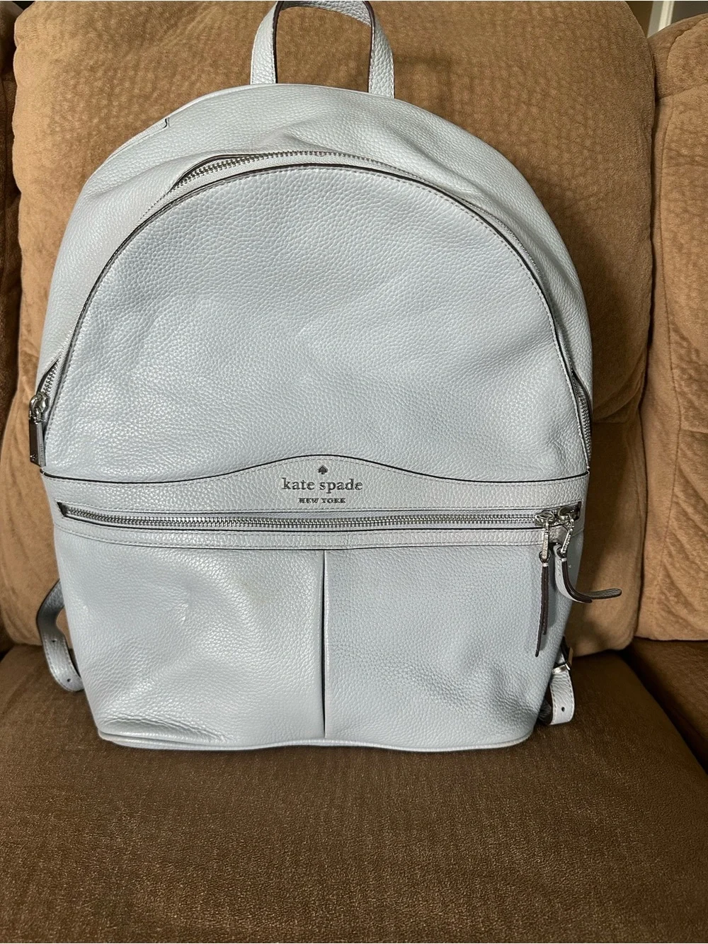 kate spade Light Blue Pebbled Leather Backpack